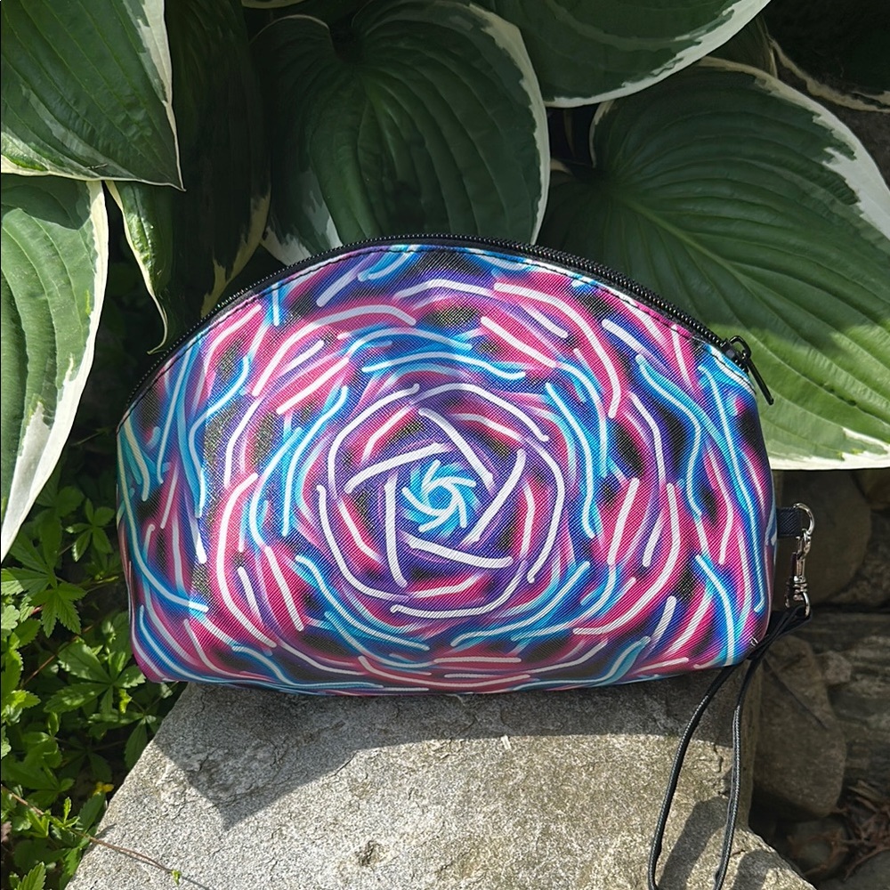 Colorful Women's makeup Bag with Abstract Design